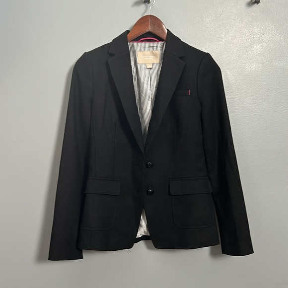 Banana Republic Hac-king Jacket Blazer Black size 0 wool polyester mix- EUC - Picture 3 of 15